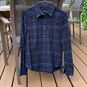 Equipment Kate Moss flannel plaid shirt